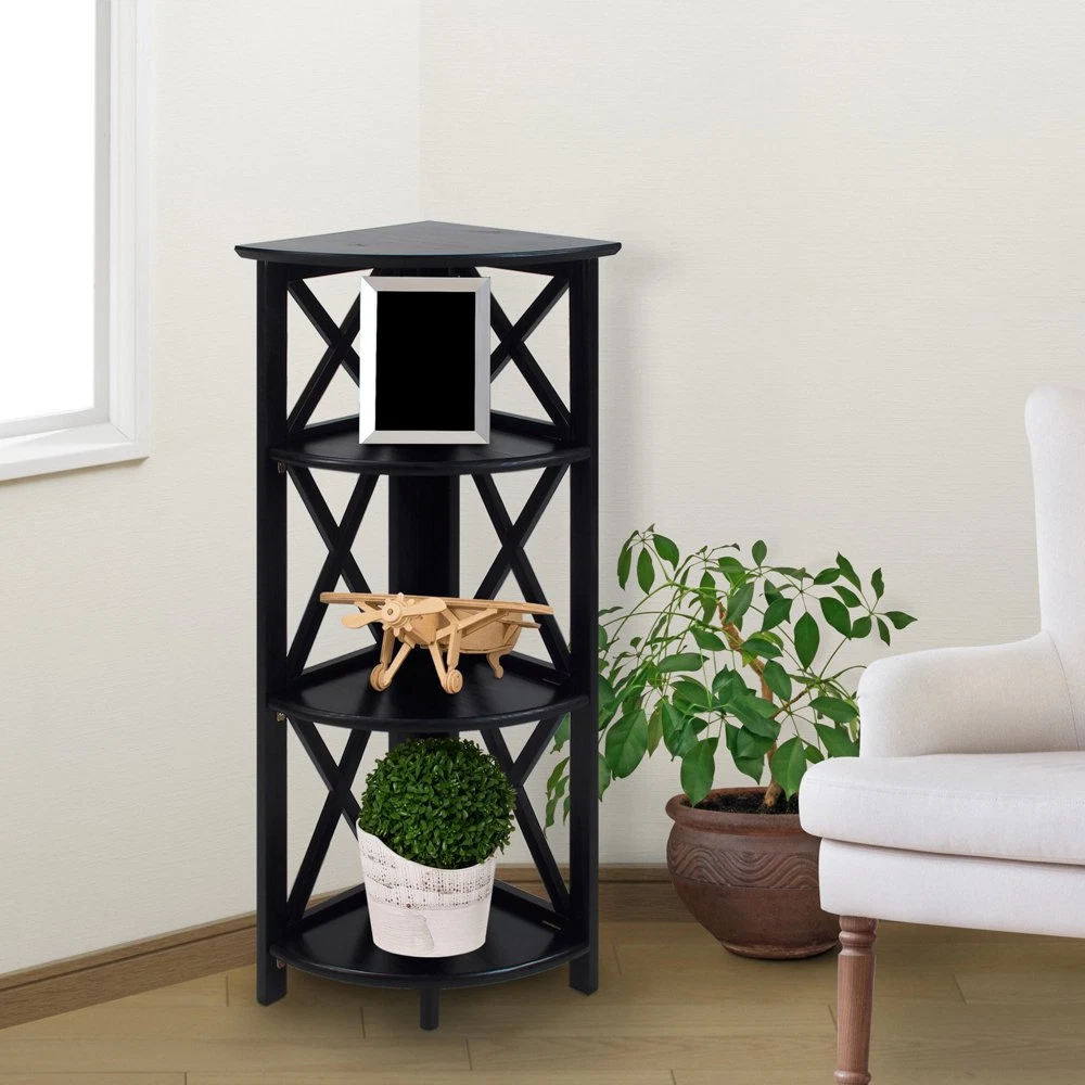 Casual Home Montego 3 Shelf Corner Wall Mount Folding Bookcase