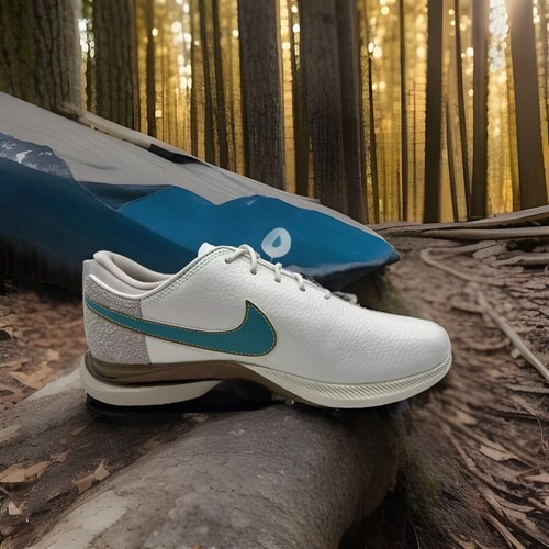 Mens Nike Air Zoom Victory Tour 2 Golf Shoes NRG Ivory Green Tan 8 NEW - Picture 2 of 6