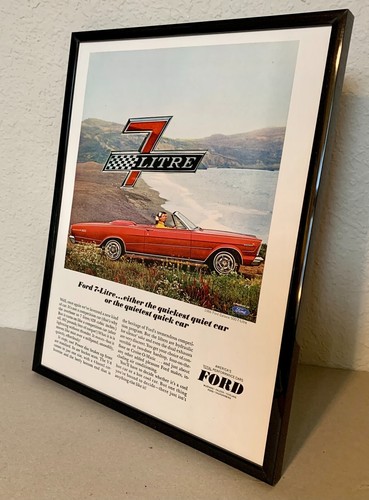 Ford Galaxie 500 ad - "7-Litre" - 1966 - FRAMED - FREE SHIPPING - Picture 3 of 3