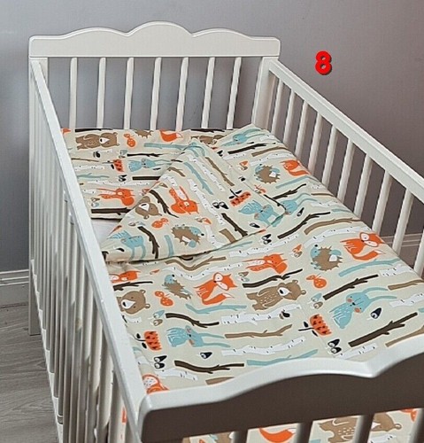 4 pcs Bedding Set Baby For Crib Cot Cot Bed Pillowcase Duvet Cover Duvet Pillow - Picture 9 of 33