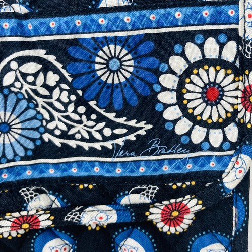 Vera Bradley Night Owl Pattern Out to Lunch Bag Floral Paisley Navy Blue - Picture 6 of 6