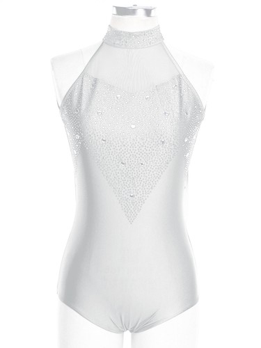 Women Bodysuit Contemporary Rompers Dance Leotard Lyrical Glittery Sleeveless - Afbeelding 71 van 90