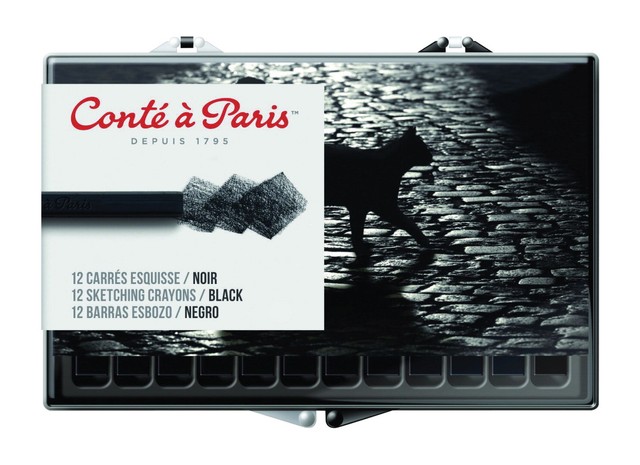 2B Black Conte Crayons Black 2B