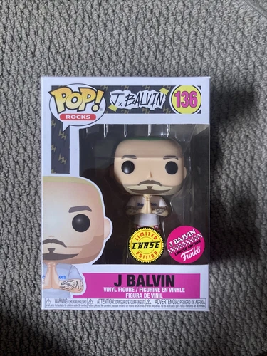 Funko Pop! J. BALVIN #136 (Green Hair) Chase - Mint - Ships Inside Hard Shell