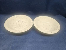 Vintage American International Trading Co. Set/2 Cream Speckled Cereal Bowls EUC