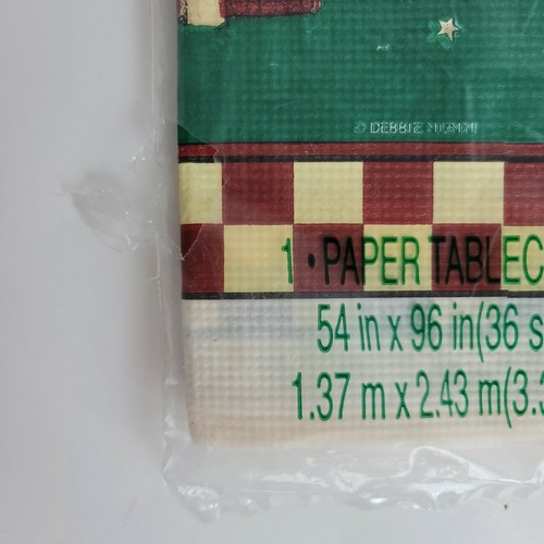 Debbie Mumm Weihnachten Santa Tischdecke 54x96 36 Papp Dessert Teller 7" Gingham - Bild 6 von 10
