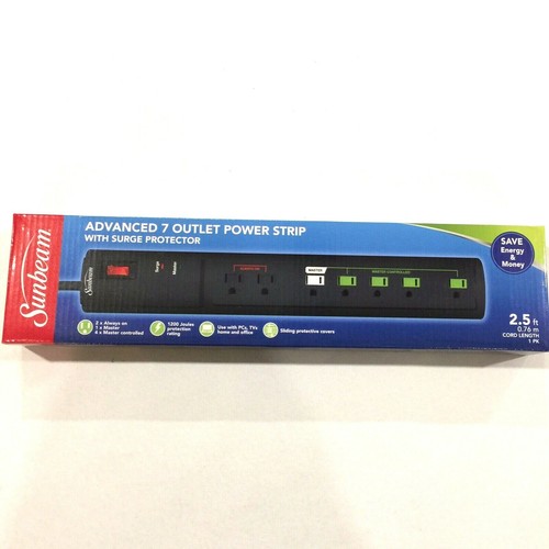 Sunbeam Advance 7 Outlet Power Strip with surge protector. eBay