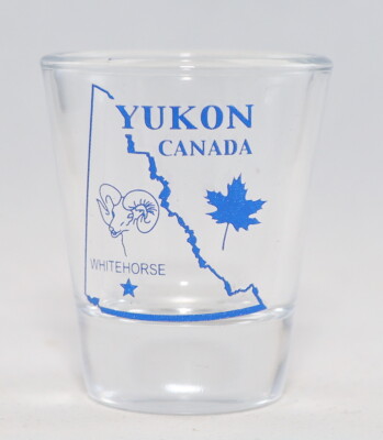YUKON CANADA SHOT GLASS (13 IN SERIES OF 13). COLLECT THEM ALL!