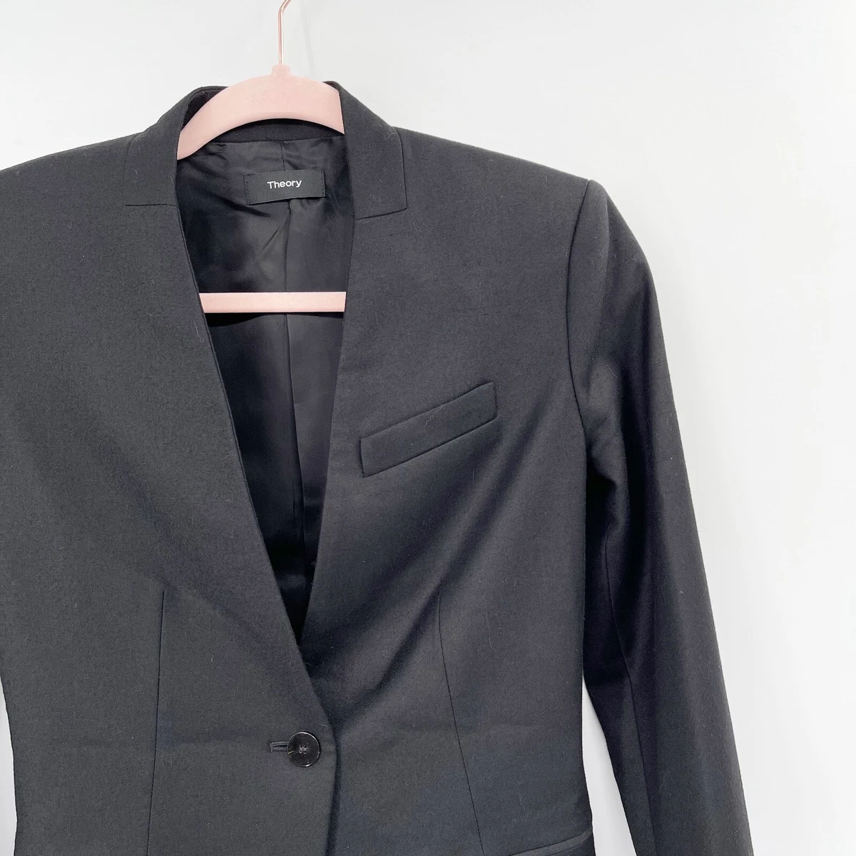 Theory sleek sales flannel staple blazer
