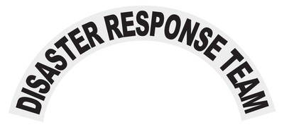 Fire Rescue White on Black Helmet Crescent Reflective Decal Sticker