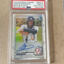 2020 Bowman Chrome Mega Box BMAJD Jasson Dominguez RC AUTO PSA 9 MINT