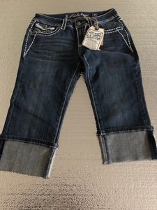 Women-039-s-LA-Idol-Capri-Jeans-Blue-W-30-L-18-Size-7