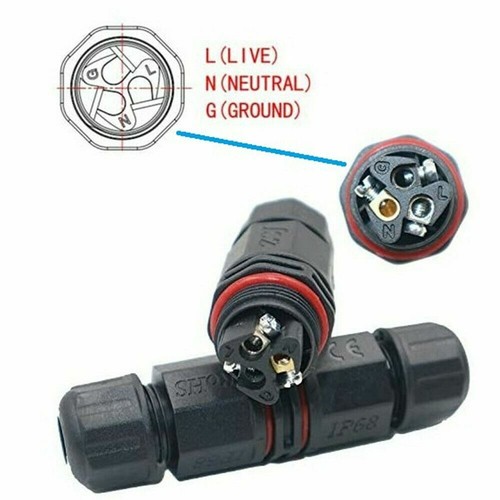 2PK Junction Box Waterproof IP68 Electric Cable Wire Plug Connector Protection - Picture 2 of 6