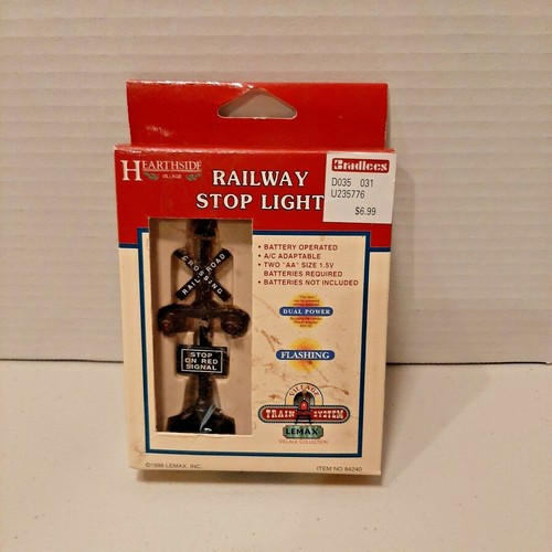 Lemax #84240 Railway Stop Light Battery Operated 1998