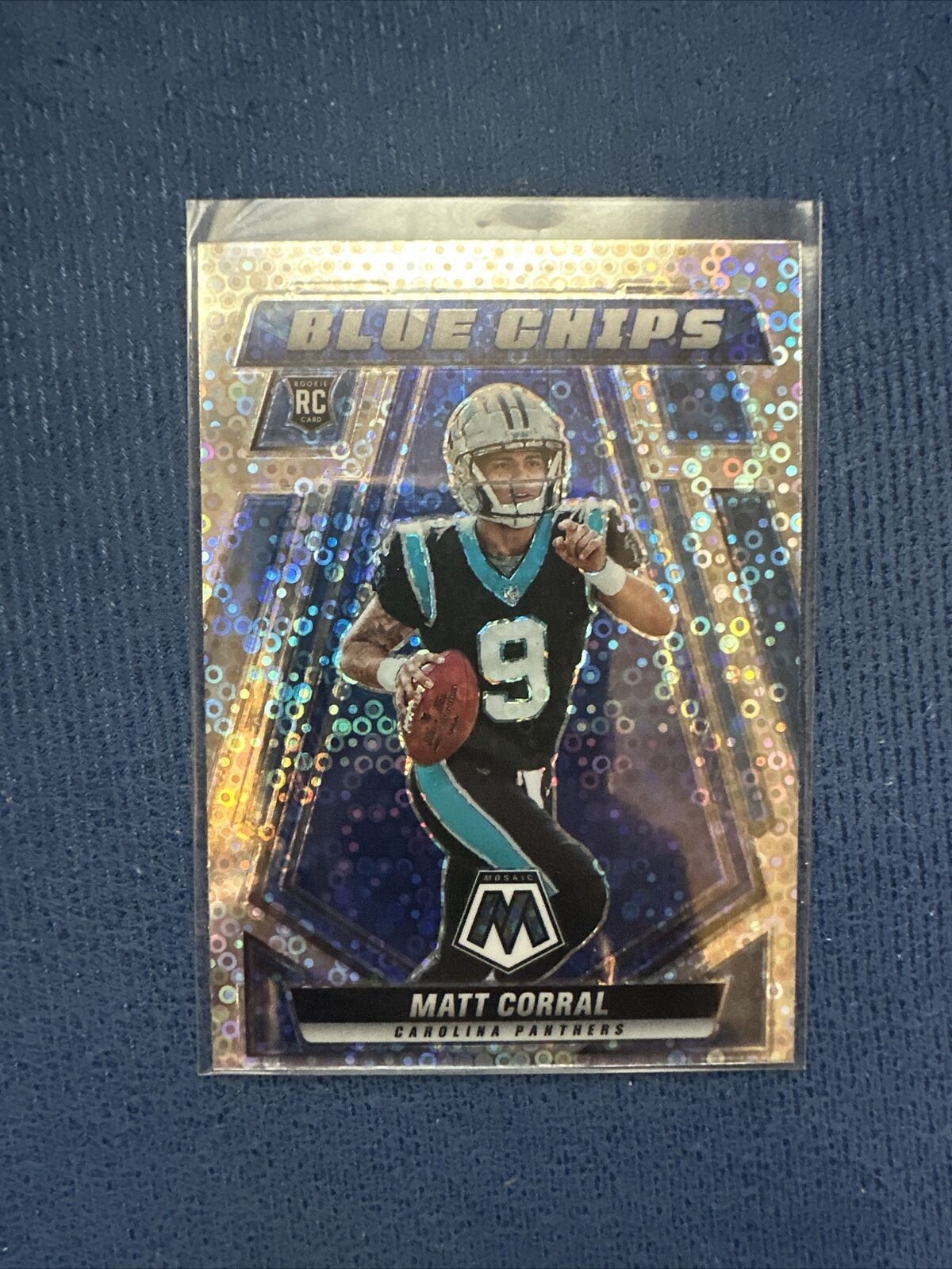 2022 Mosaic Football Matt Corral RC Blue Chips No Huddle Disco SP #BC-4-