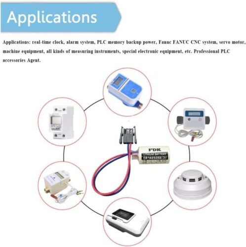 15X Para Sanyo FDK CR14250SE CR14250SE-R 1747-BA Batería PLC con Enchufe 3P 3V EE. UU. - Imagen 3 de 8