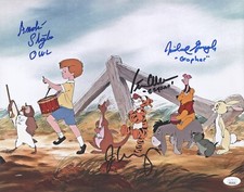 JIM CUMMINGS & PETER CULLEN Cast X4 Signed WINNIE THE POOH 11x14 Photo JSA COA