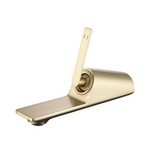 Brushed Gold Wall Mount Bathroom Faucet Single Handle Concealed Basin Mixer Tap