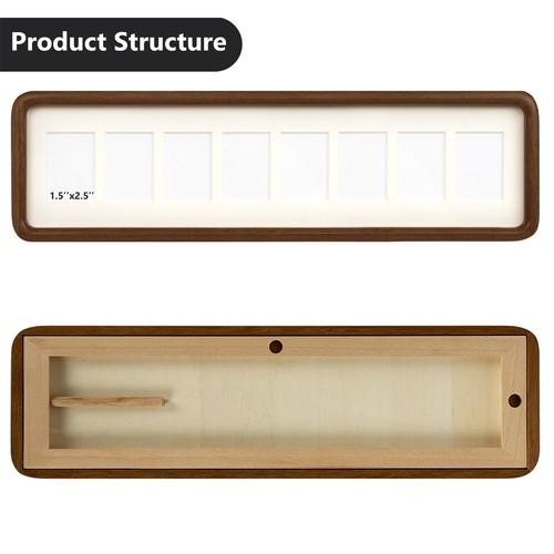 Natural Wood Photo Frames Inspired Tabletop Picture Frame with Mat, Walnut - Picture 29 of 32