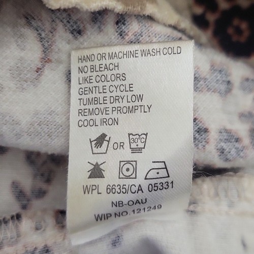 Woolrich Vintage Mujer XL Crema Floral Manga Larga Cuello Abotonado Algodón - Imagen 5 de 11