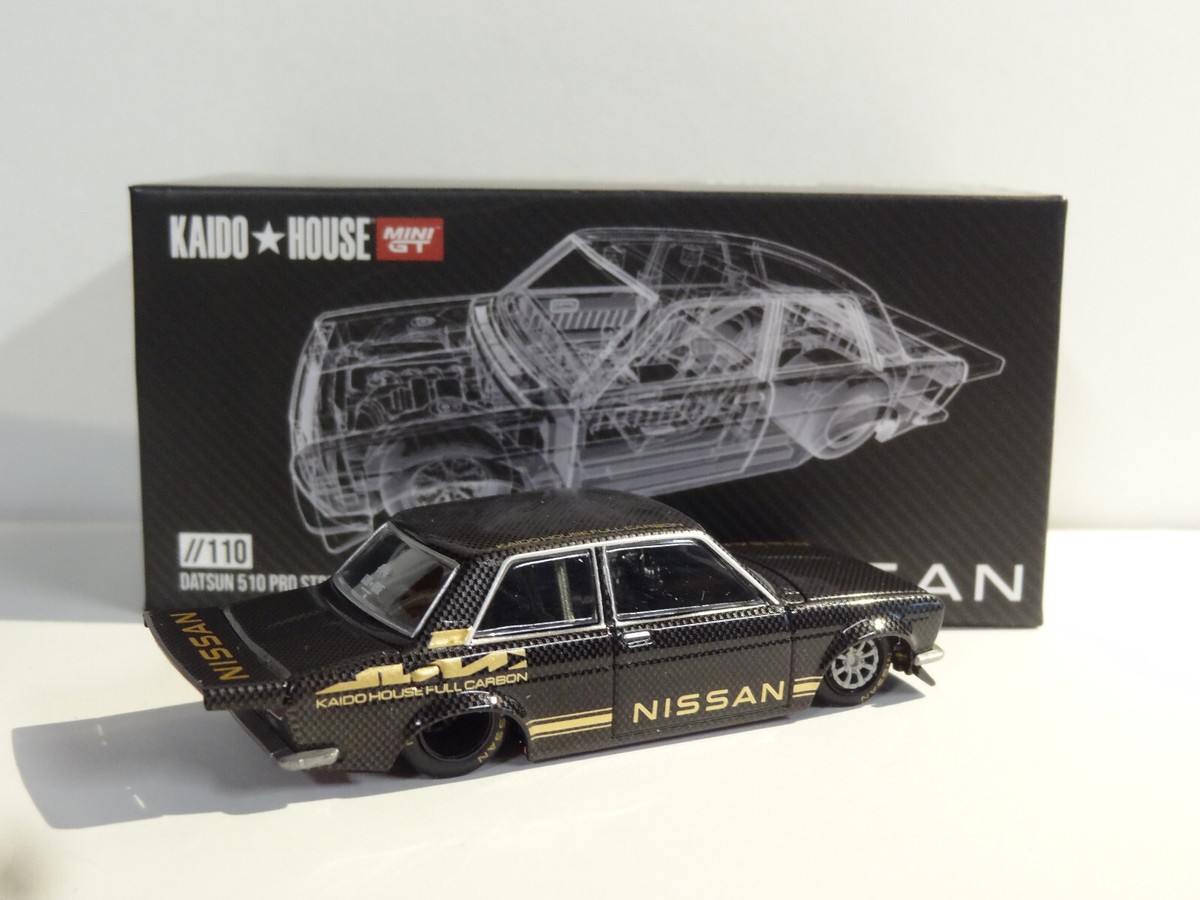 街道はうす 1971 ダットサン510 プロストリート ブラックリミテッド KAIDO HOUSE x MINI GT - 1971 DATSUN 510 PRO STREET FULL