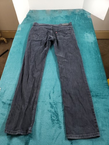 Levis 511 Jeans Sz 30x30 Boys Black Stretch Pants Mid Rise Skinny Denim Youth - Picture 10 of 14