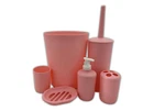 Shine 6PC Accessory Bathroom Set, Simple, Dispenser, Tumbler, Holder, Brush