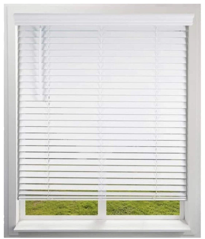 Faux Wood inalámbrico Persianas y cortinas