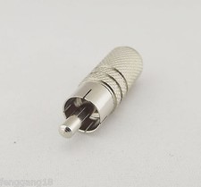 1x Phono RCA Male To Audio AV 3.5mm 1/8" Female Stereo TRS Adapter Nikel Plated