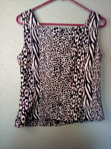 John Roberts 2 piece top and skirt set size 6 cheetah print brown/black - Bild 3 von 7