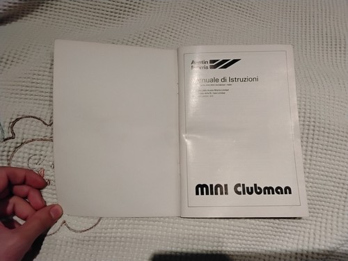 AUSTIN MORRIS MINI CLUBMAN LIBRETTO USO E MANUTENZIONE 1979 - Foto 2 di 6