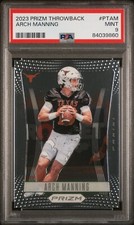 2023 Prizm Throwback #PTAM Arch Manning PSA MINT 9 Texas Longhorns (New Slab)