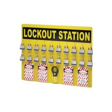 Brady Lockout Station Filled w/ Padlocks Danger Tags & Hasps LC209G 45655 45523