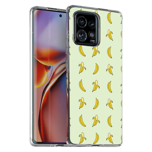 For Motorola (Edge,One 5G,Ace,UW,X40,30),Slim Cover,Cute Bananas Print,USA