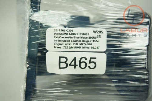 W205 15-21 Mercedes C Class Rear Right Upper & Lower Door Hinge Blue B465 - Picture 7 of 7