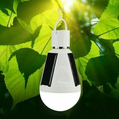 6X E27 Rechargeable LED Light Bulb Solar Emergency Lamp W/ Hook Outdoor Camping - Picture 7 of 7