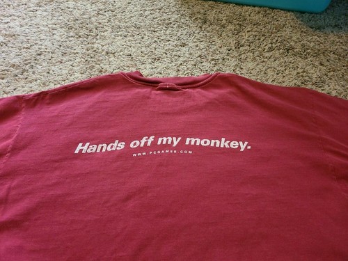 VTG 90'S PC GAMER MAGAZINE MEN'S T SHIRT SZ XL HANDS OFF MY MONKEY - Picture 4 of 4