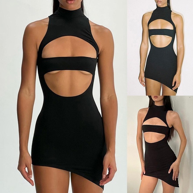 Fashion Dress For Women Bodycon Dress Sleeveless Slight Stretch Solid Color Fashion Dress For Women Bodycon Dress Sleeveless Slight Stretch Solid Color
