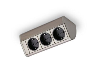 Evoline  Dock Cuisine, Aufbausteckdosenelement, edelstahlfarbig