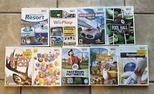 WII SPORTS RESORT, PLAY,BALOON POP, POOL HALL PRO, CABELAS 9 GAMES TOTAL