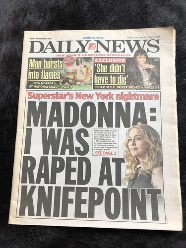Madonna Daily News Nyc New York Newspaper Vintage 2013 - Picture 2 of 5
