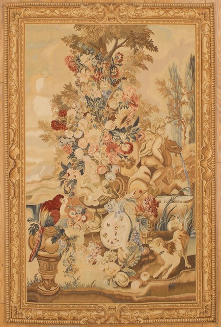 Genuine Hand Woven Aubusson Weave Tapestry Size 6.8 x 4.5 French Style Genuine Hand Woven Aubusson Weave Tapestry Size 6.8 x 4.5 French Style