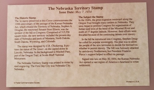 Briefmarke The Nebraska Territory 7. Mai 1954 - Bild 3 von 4