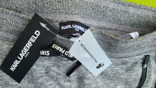 KARL LAGERFELD PARIS logo Letter Athleisure Joggers grey sweatpants XS,S,L new - Picture 8 of 12