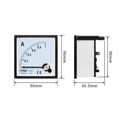 1 Pc. New CP-96 DC Ammeter Pointer AMP Current Meter Directly Connect DC 0-1A