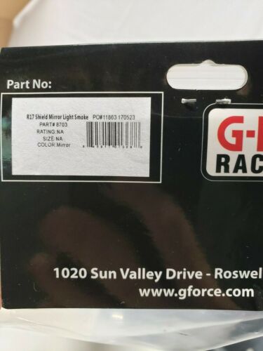 G-Force Racing Gear R17 Helmet Shield-Mirror Light Smoke-8703 Revo & Carbon - Picture 4 of 4