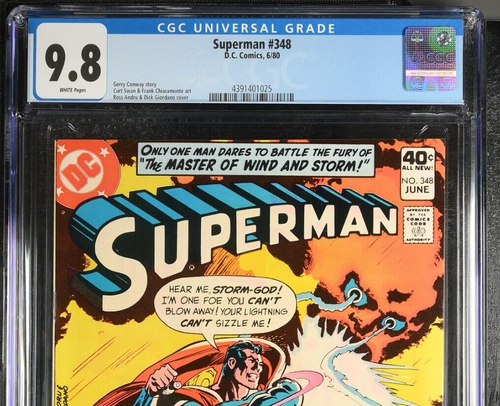 🔥 Superman: 348 CGC 9.8 NEWSSTAND Variant 1980 DC Comics - Picture 3 of 4