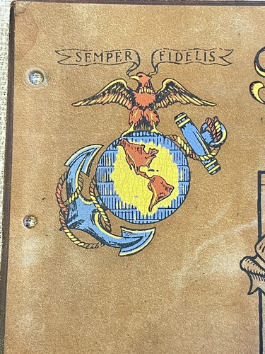 Vintage WWII U.S. Marines Service Album Cover Cover (ONLY) - Picture 3 of 5