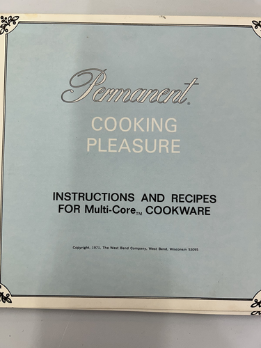 Vintage 1971 Cooking Pleasure Cookbook West Bend Multi-Core Spiral Recipes - Picture 2 of 4