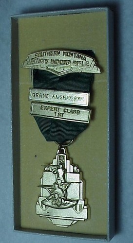 Schießmedaille mit Box - Montana 1960 - benannt - Bild 2 von 6